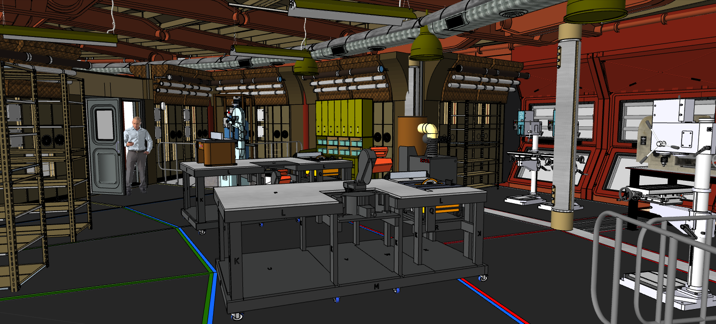 Station exterior previz model