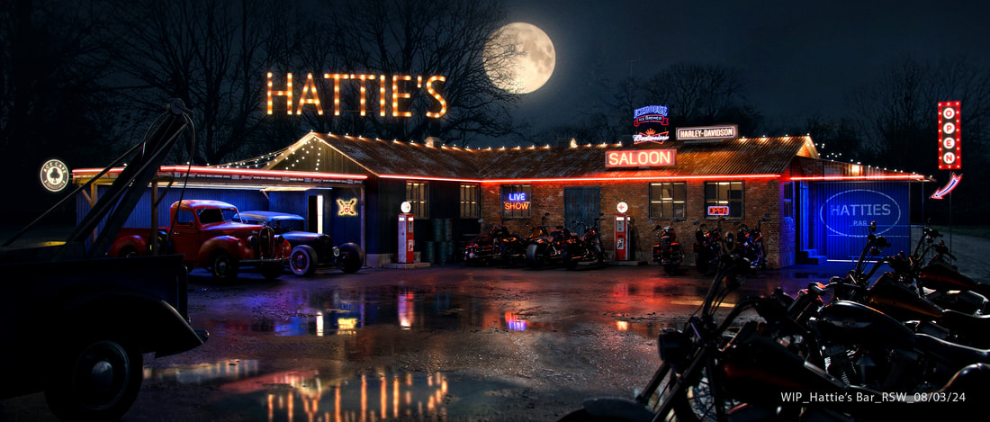 Hattie's Bar exterior concept