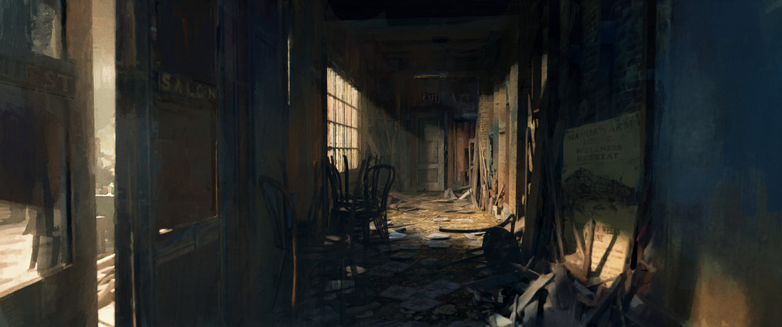 Manor House Farm lower corridor — concept art